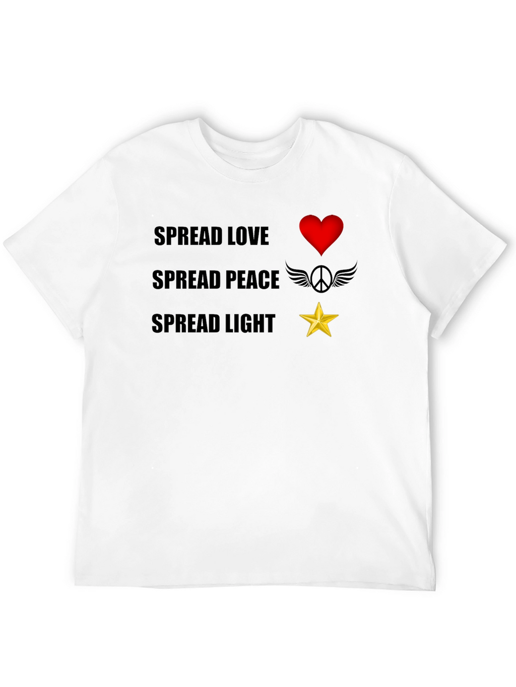 Spread Love Peace Light Graphic T-Shirt
