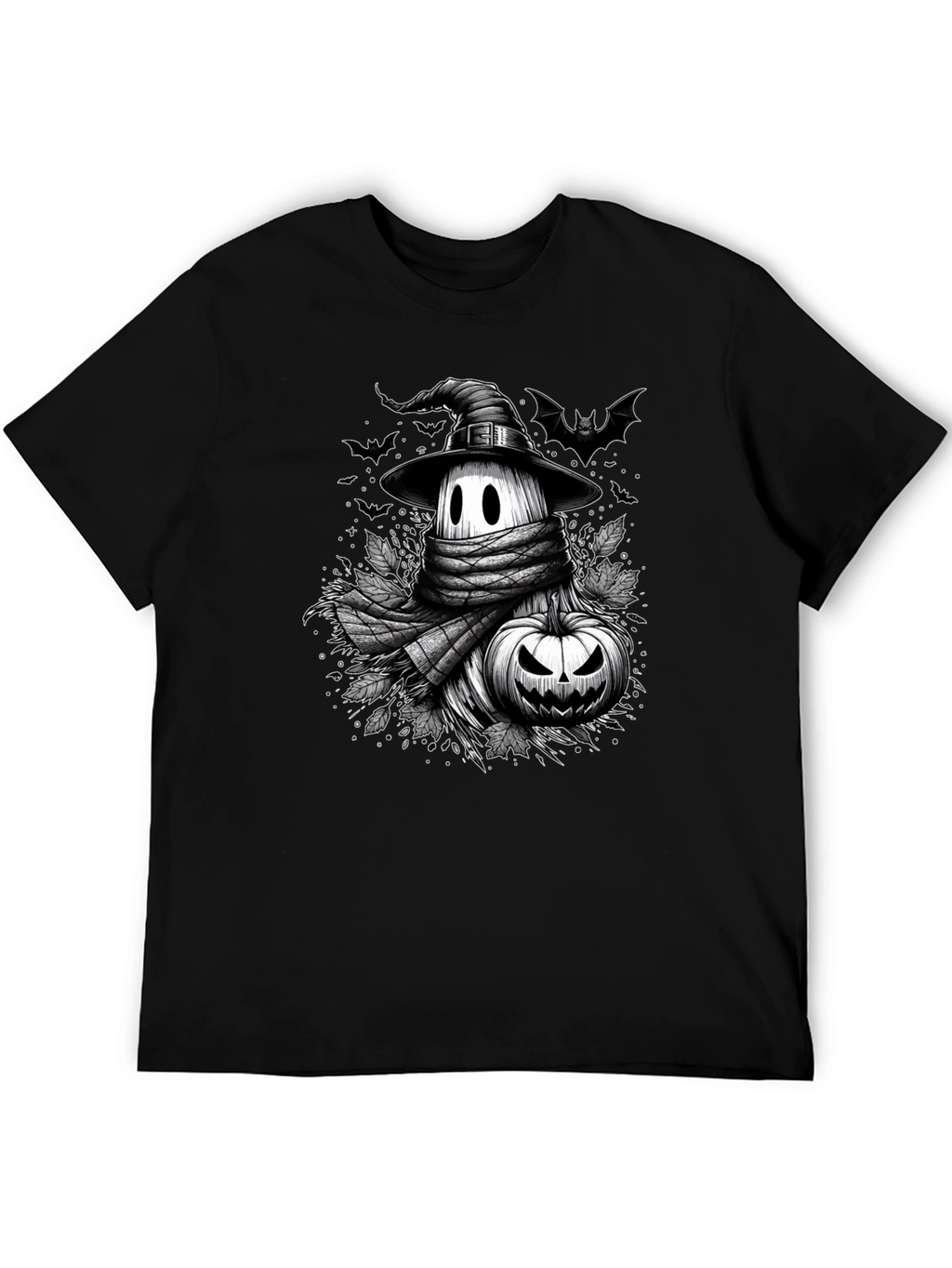 Spooky Season Halloween T-Shirt - Ghost & Pumpkin Design