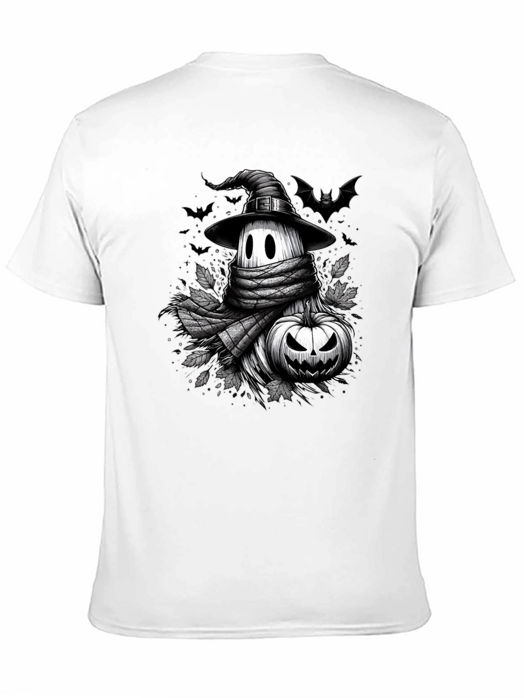 Spooky Season Halloween T-Shirt - Ghost & Pumpkin Design