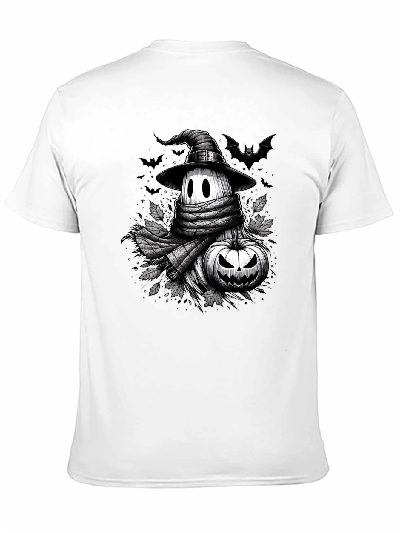 Spooky Season Halloween T-Shirt - Ghost & Pumpkin Design