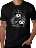 Spooky Season Halloween T-Shirt - Ghost & Pumpkin Design