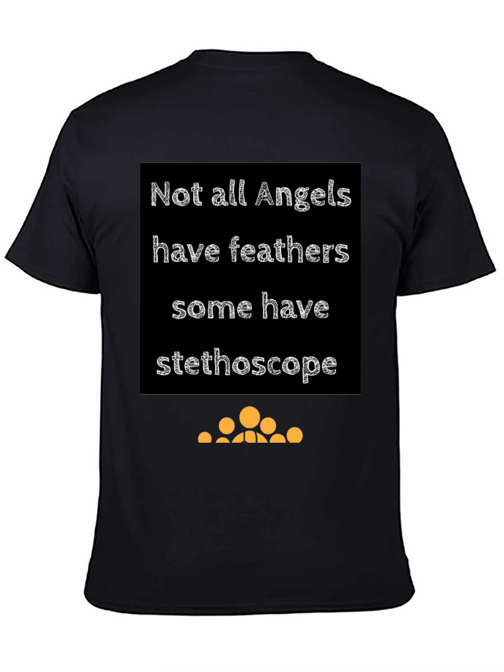 Angel Stethoscope Graphic Tee - Black Cotton T-Shirt
