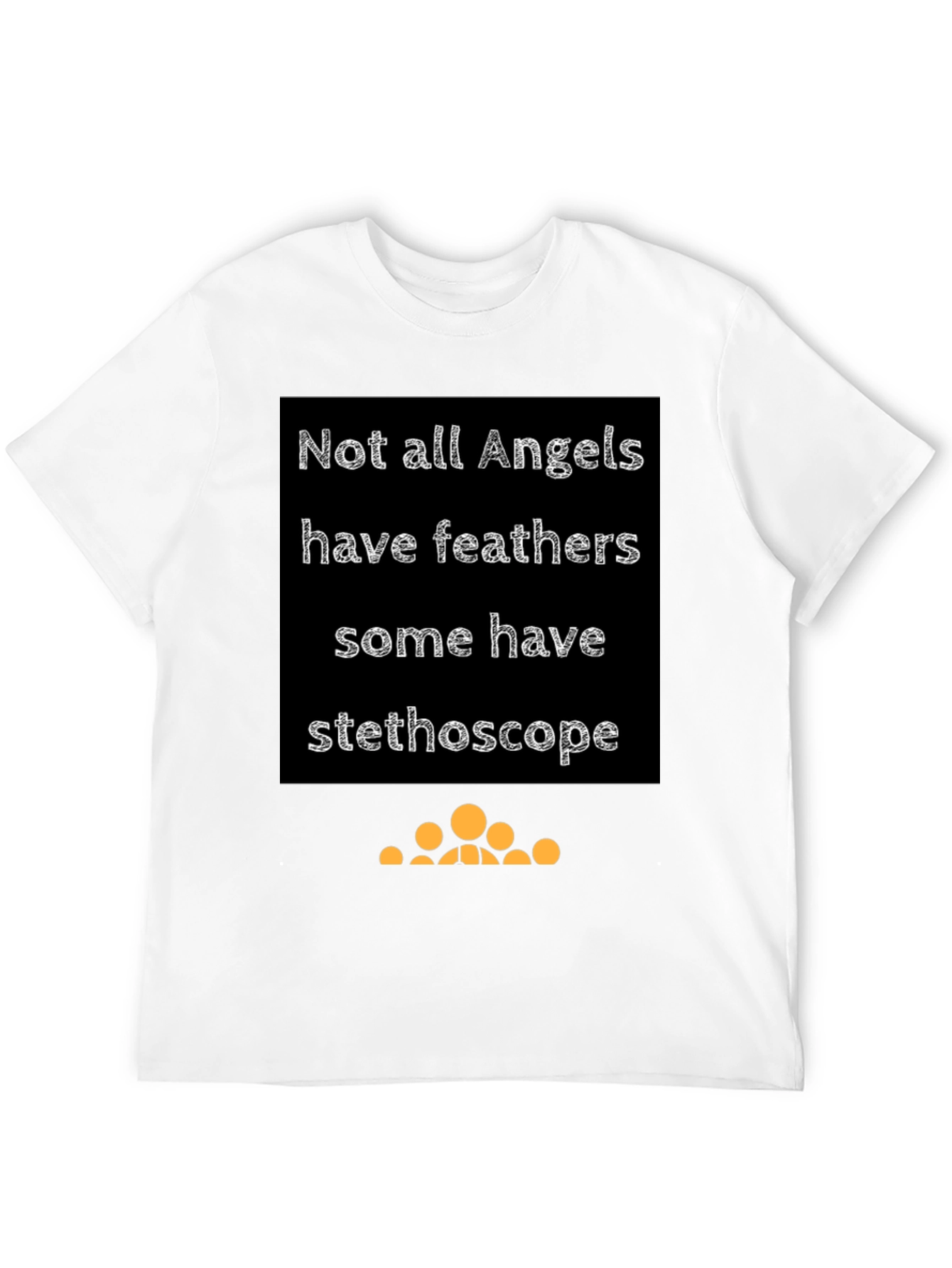 Angel Stethoscope Graphic Tee - Black Cotton T-Shirt