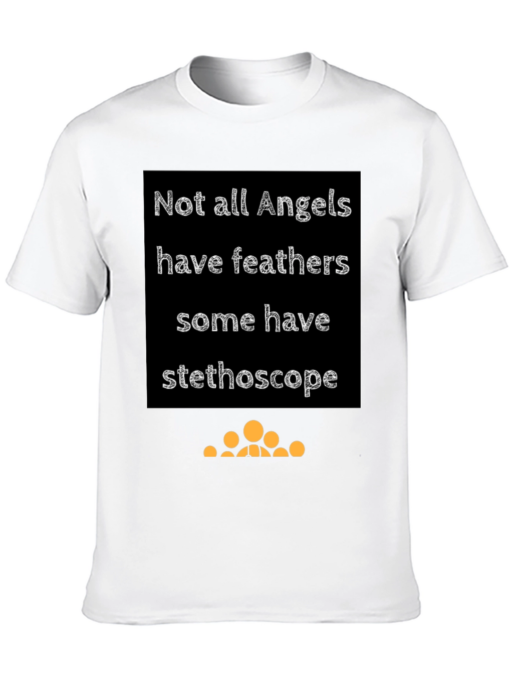 Angel Stethoscope Graphic Tee - Black Cotton T-Shirt
