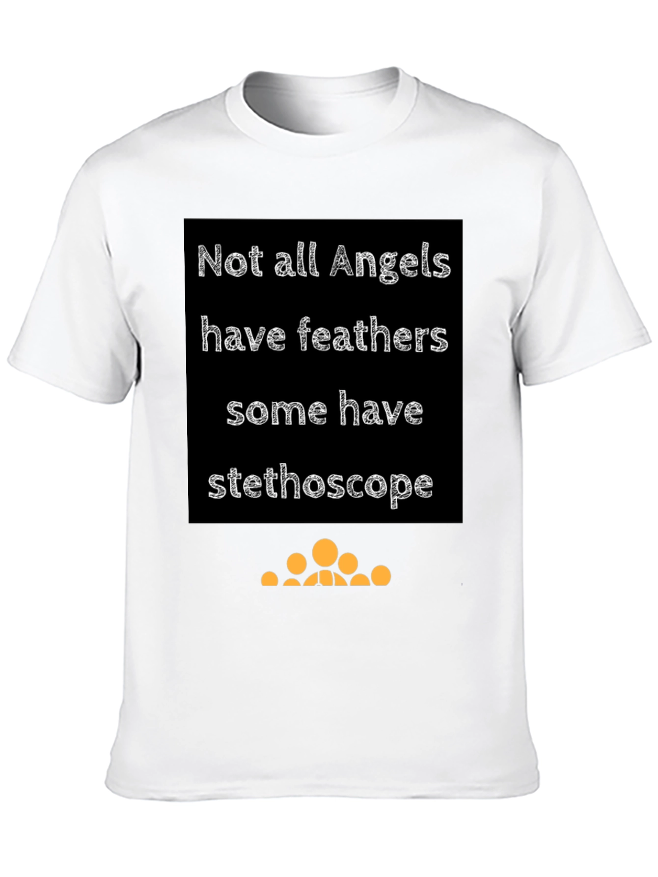 Angel Stethoscope Graphic Tee - Black Cotton T-Shirt