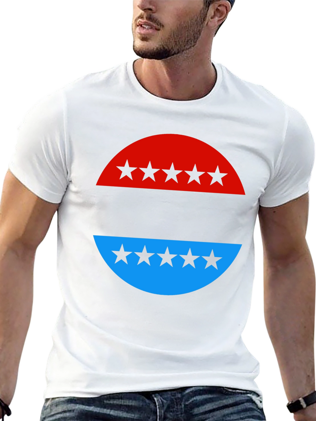 Patriotic Star Graphic T-Shirt