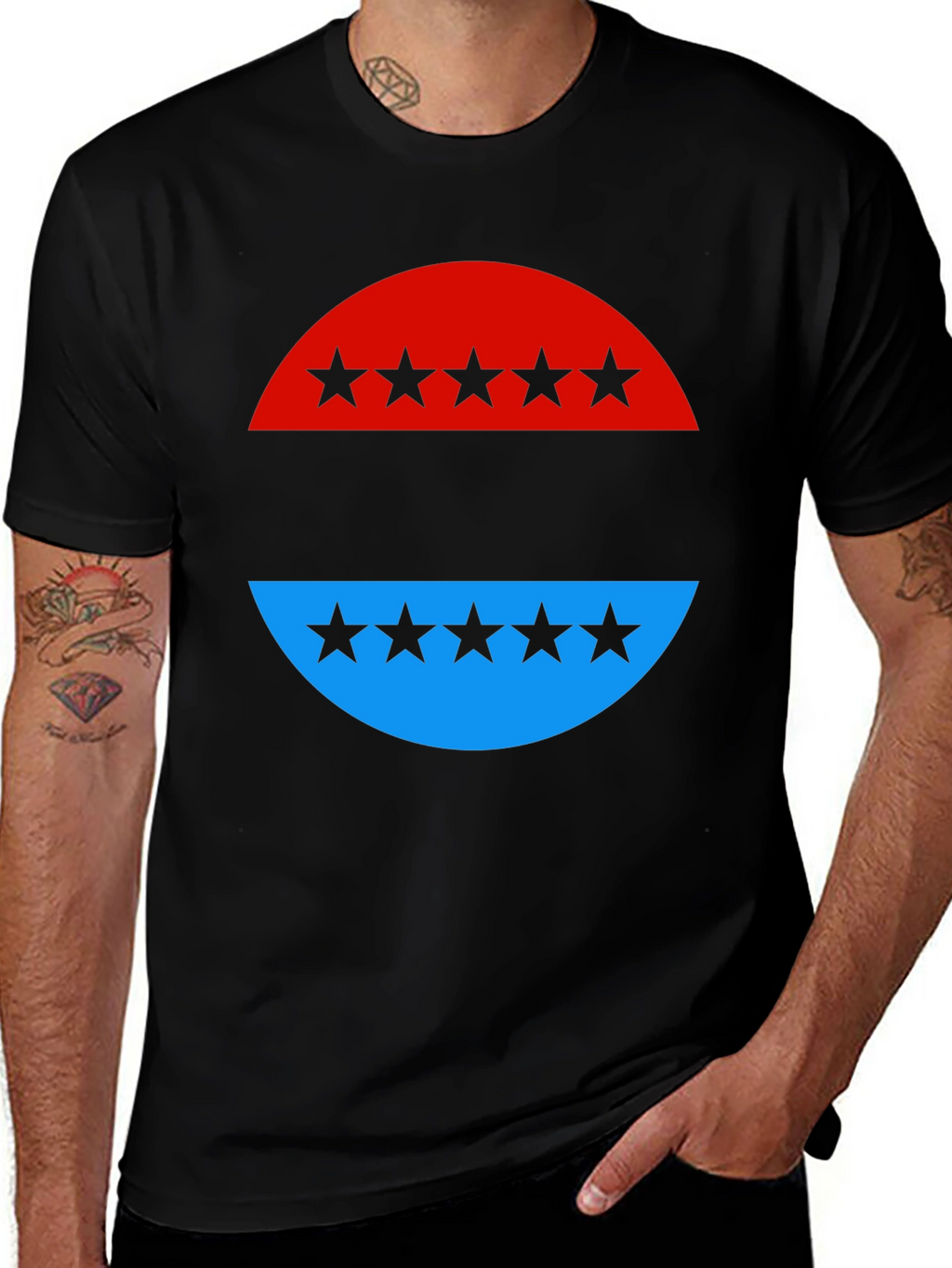 Patriotic Star Graphic T-Shirt