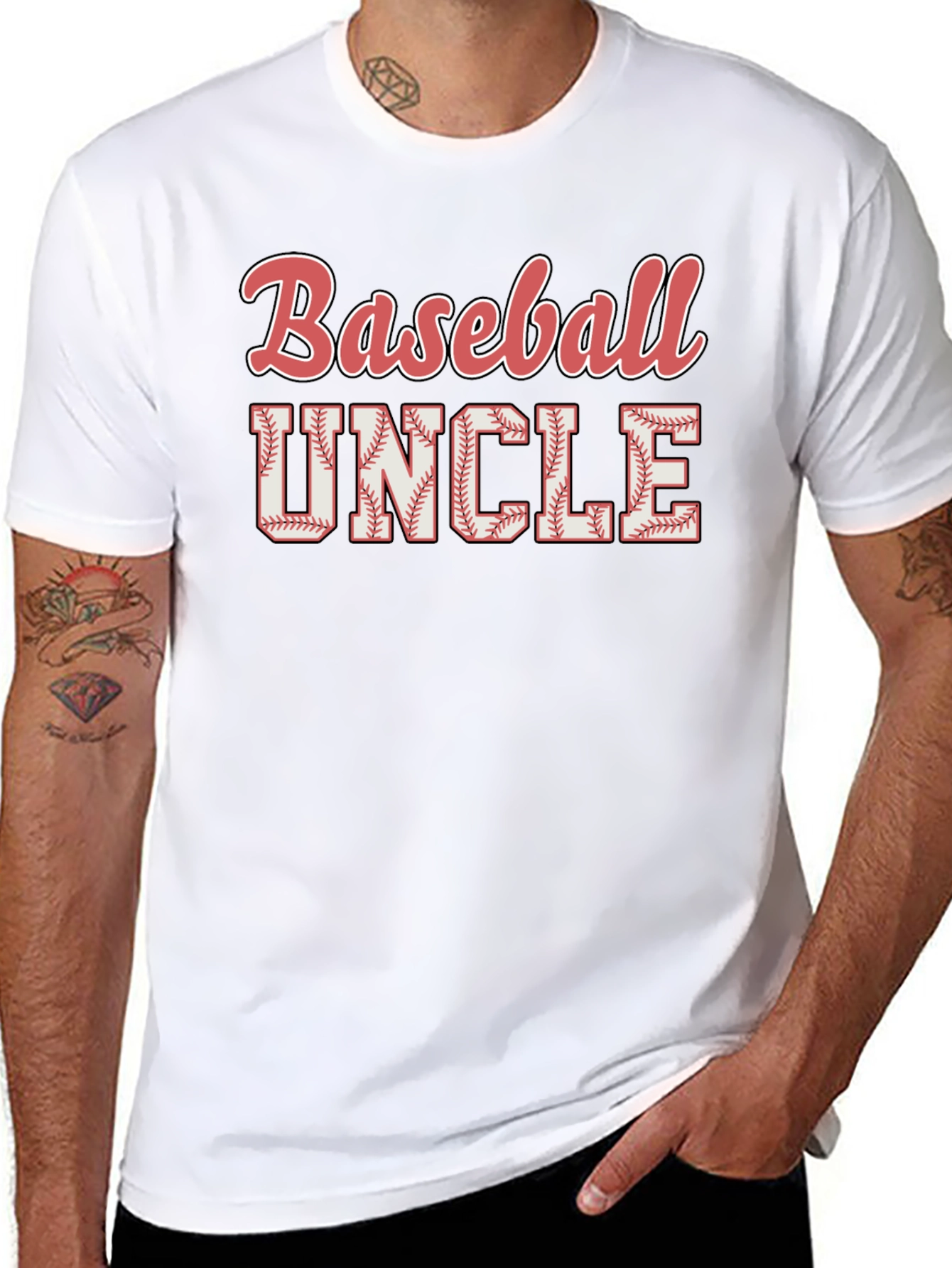 Baseball Uncle Graphic T-Shirt