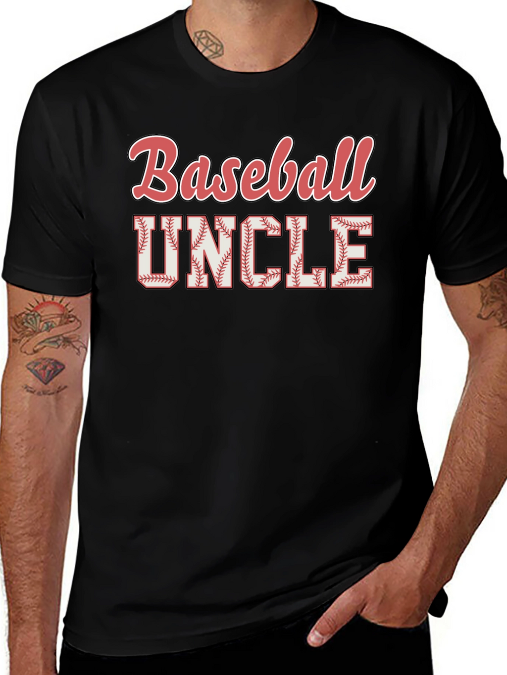Baseball Uncle Graphic T-Shirt