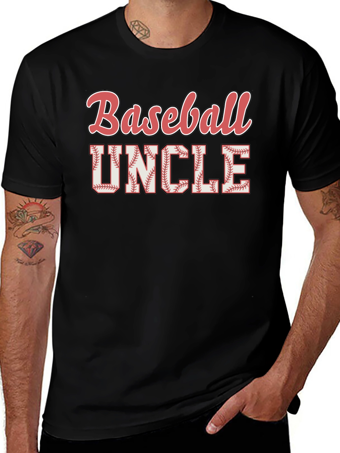 Baseball Uncle Graphic T-Shirt