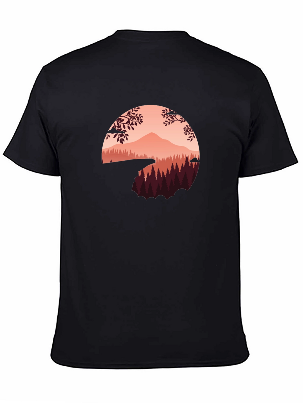 Nature Graphic T-Shirt - Mountain Scene Tee
