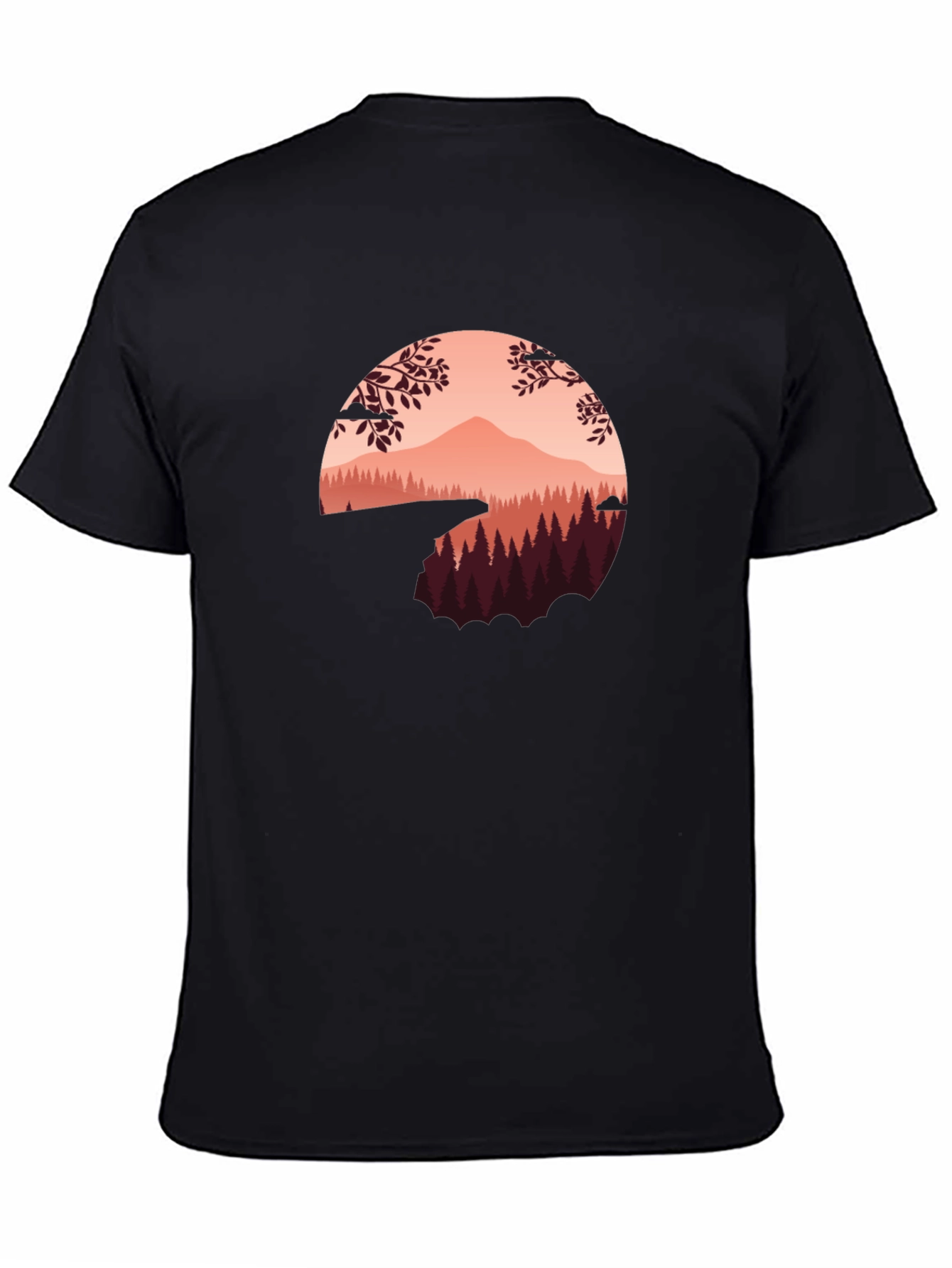 Nature Graphic T-Shirt - Mountain Scene Tee