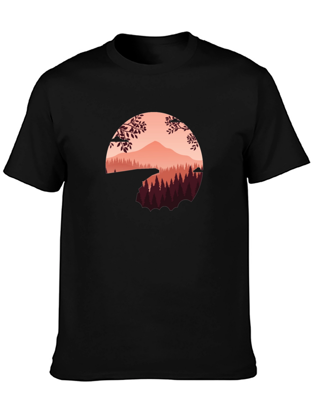 Nature Graphic T-Shirt - Mountain Scene Tee