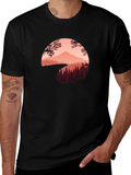 Nature Graphic T-Shirt - Mountain Scene Tee