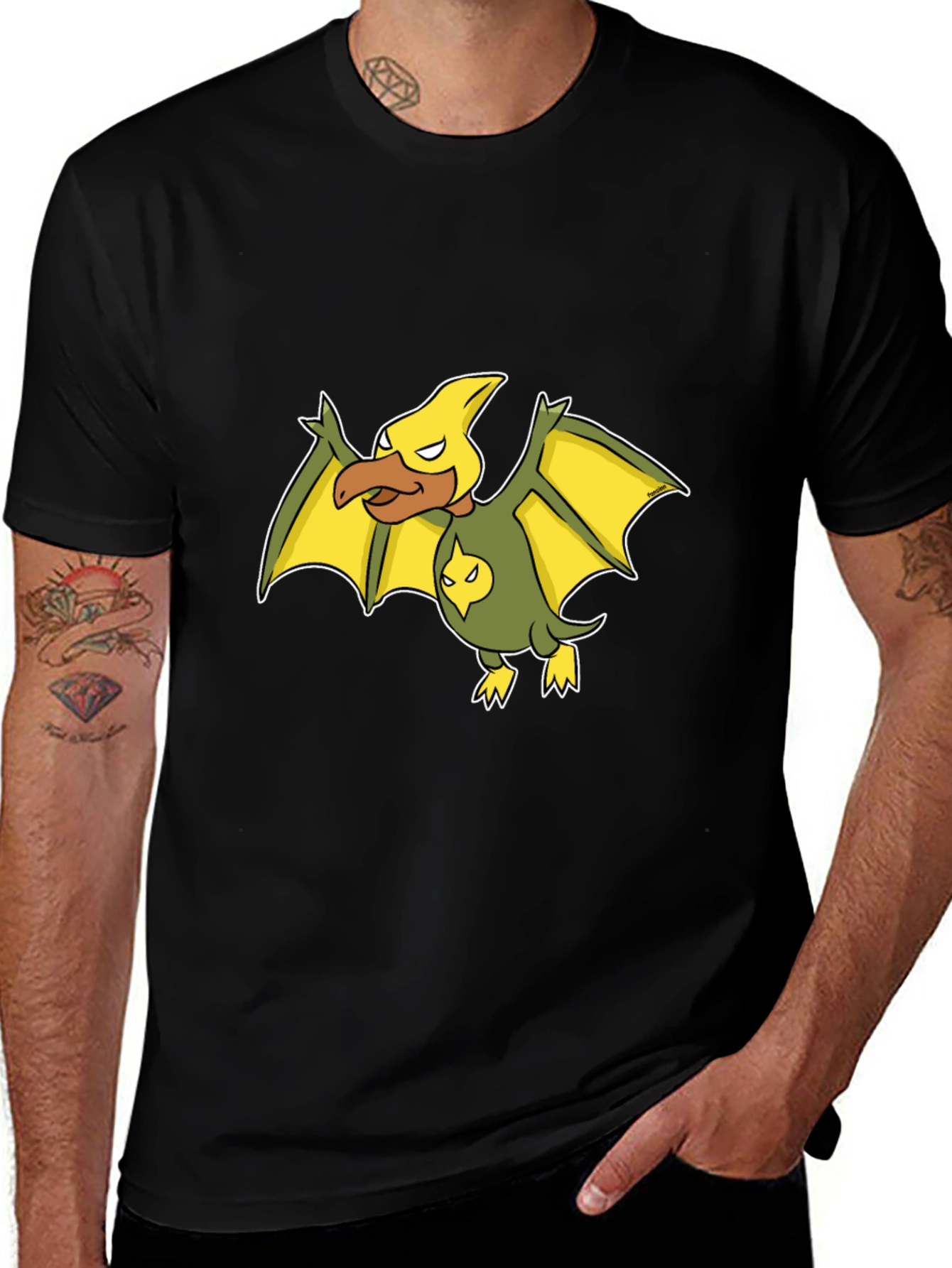 Aerodactyl Pokemon Black T-Shirt