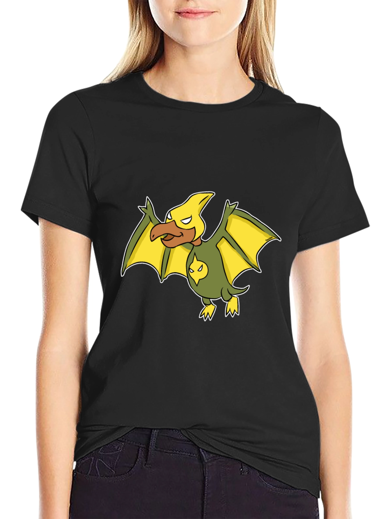 Aerodactyl Pokemon Black T-Shirt