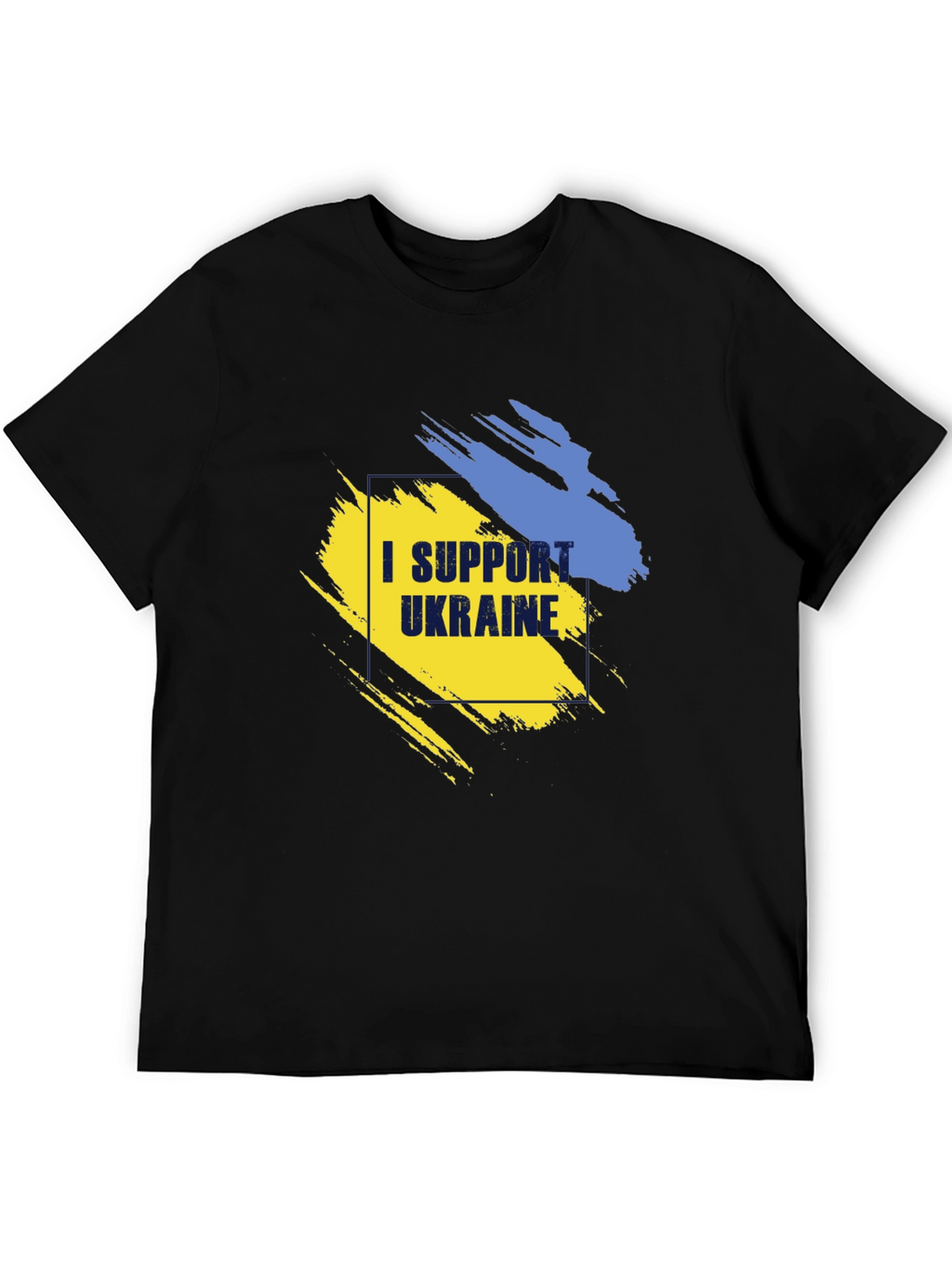 I Support Ukraine T-Shirt - Black Cotton Tee