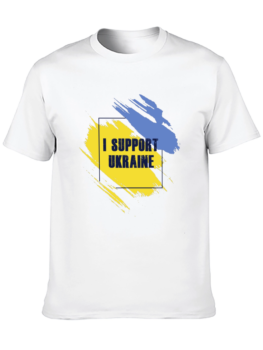 I Support Ukraine T-Shirt - Black Cotton Tee