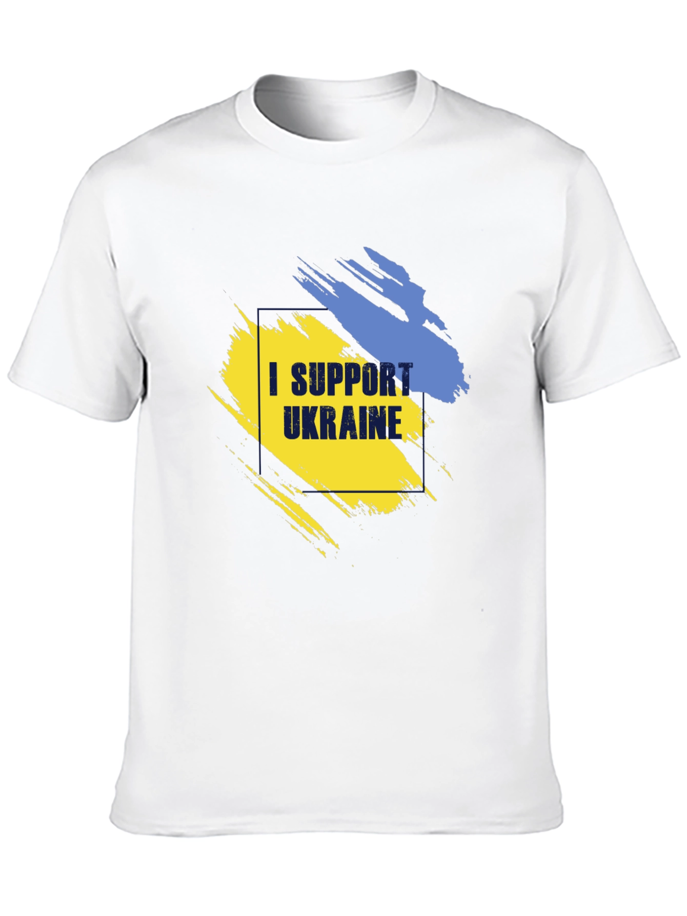 I Support Ukraine T-Shirt - Black Cotton Tee