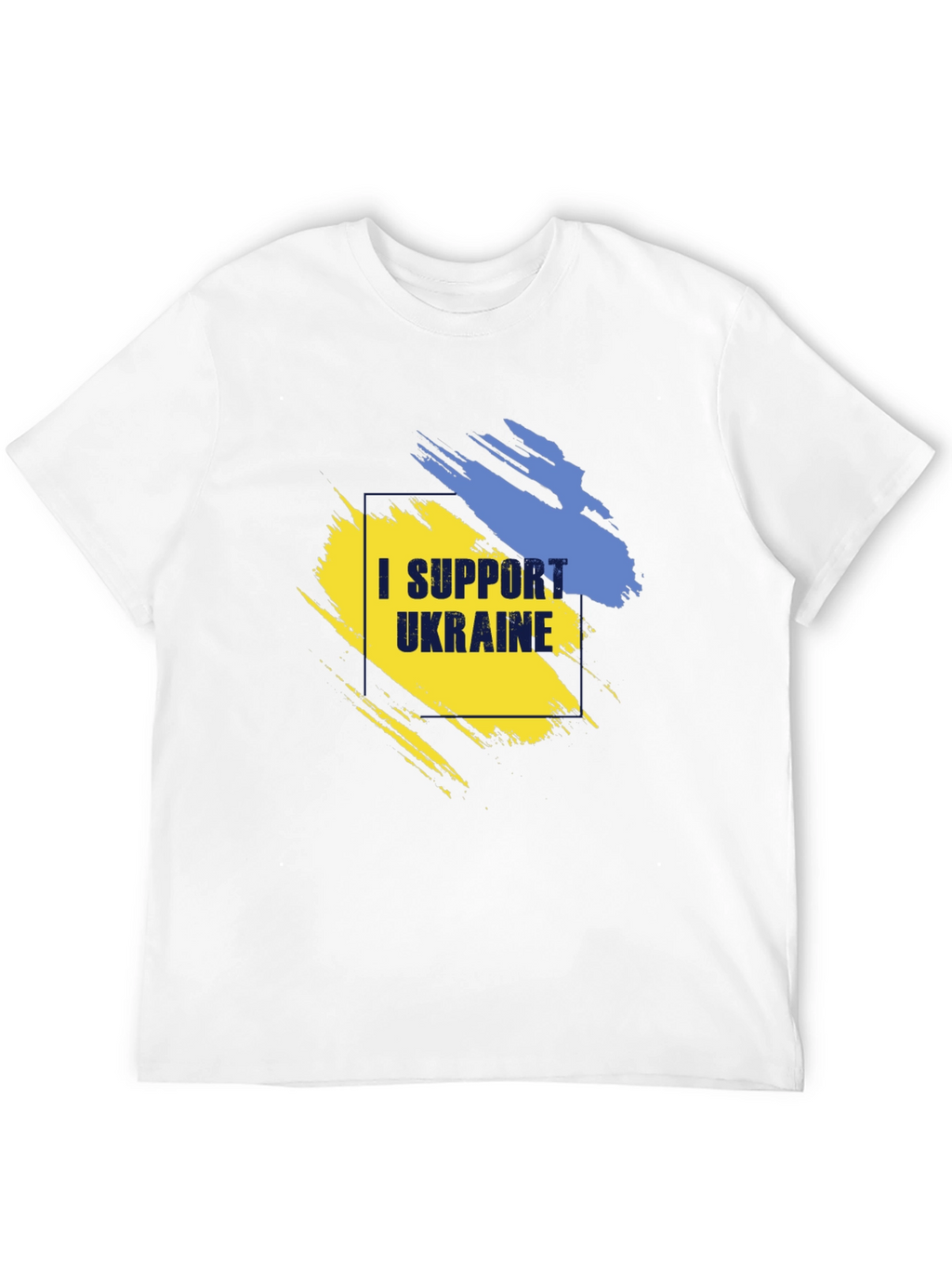 I Support Ukraine T-Shirt - Black Cotton Tee