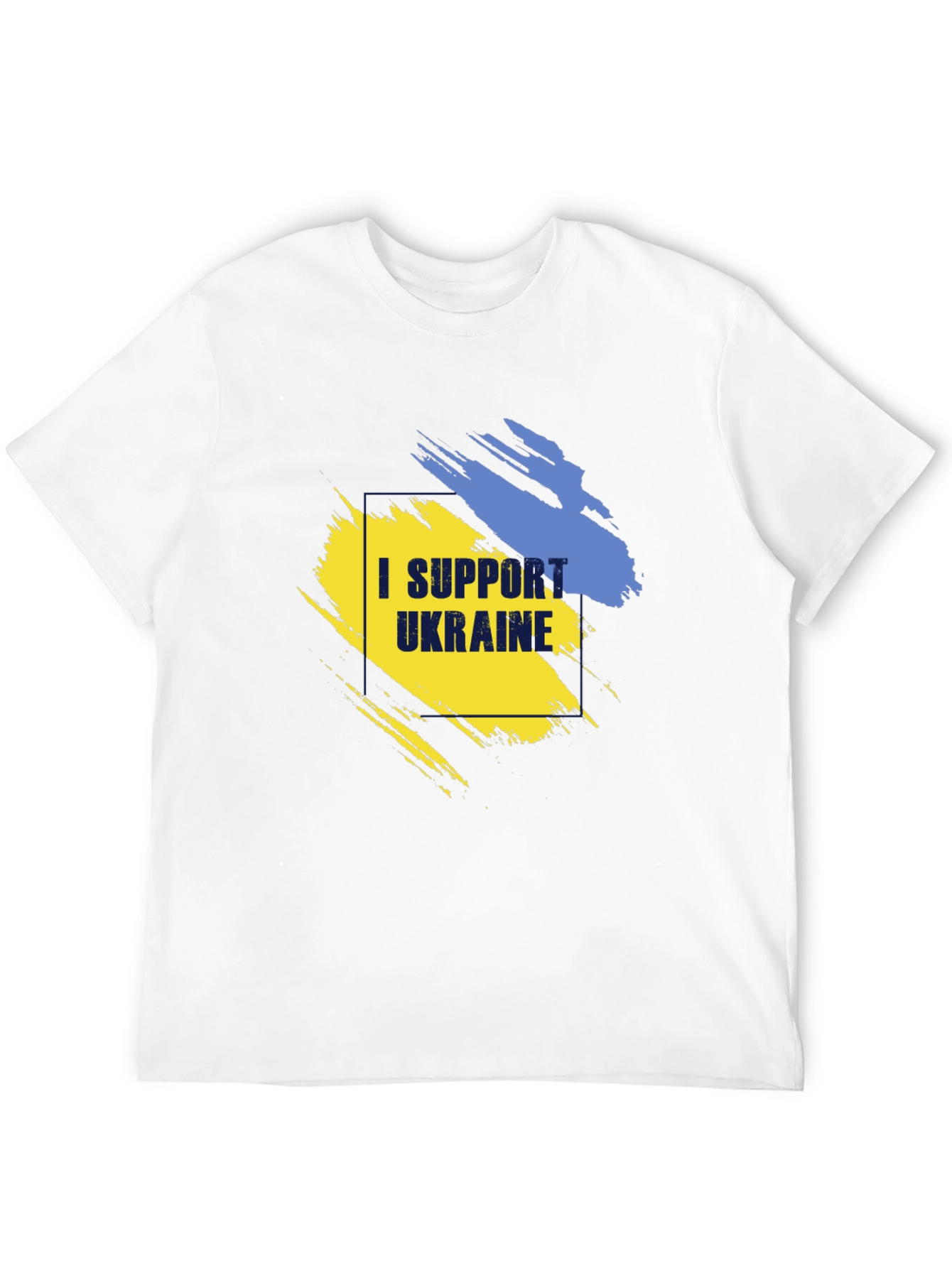 I Support Ukraine T-Shirt - Black Cotton Tee