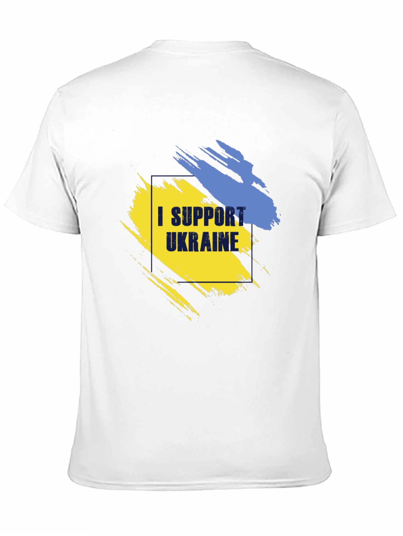 I Support Ukraine T-Shirt - Black Cotton Tee