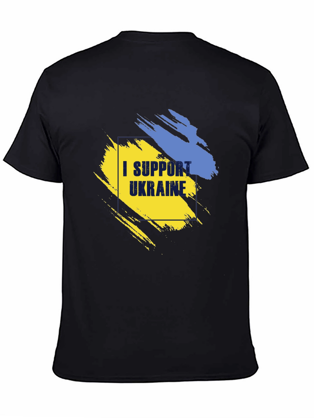 I Support Ukraine T-Shirt - Black Cotton Tee