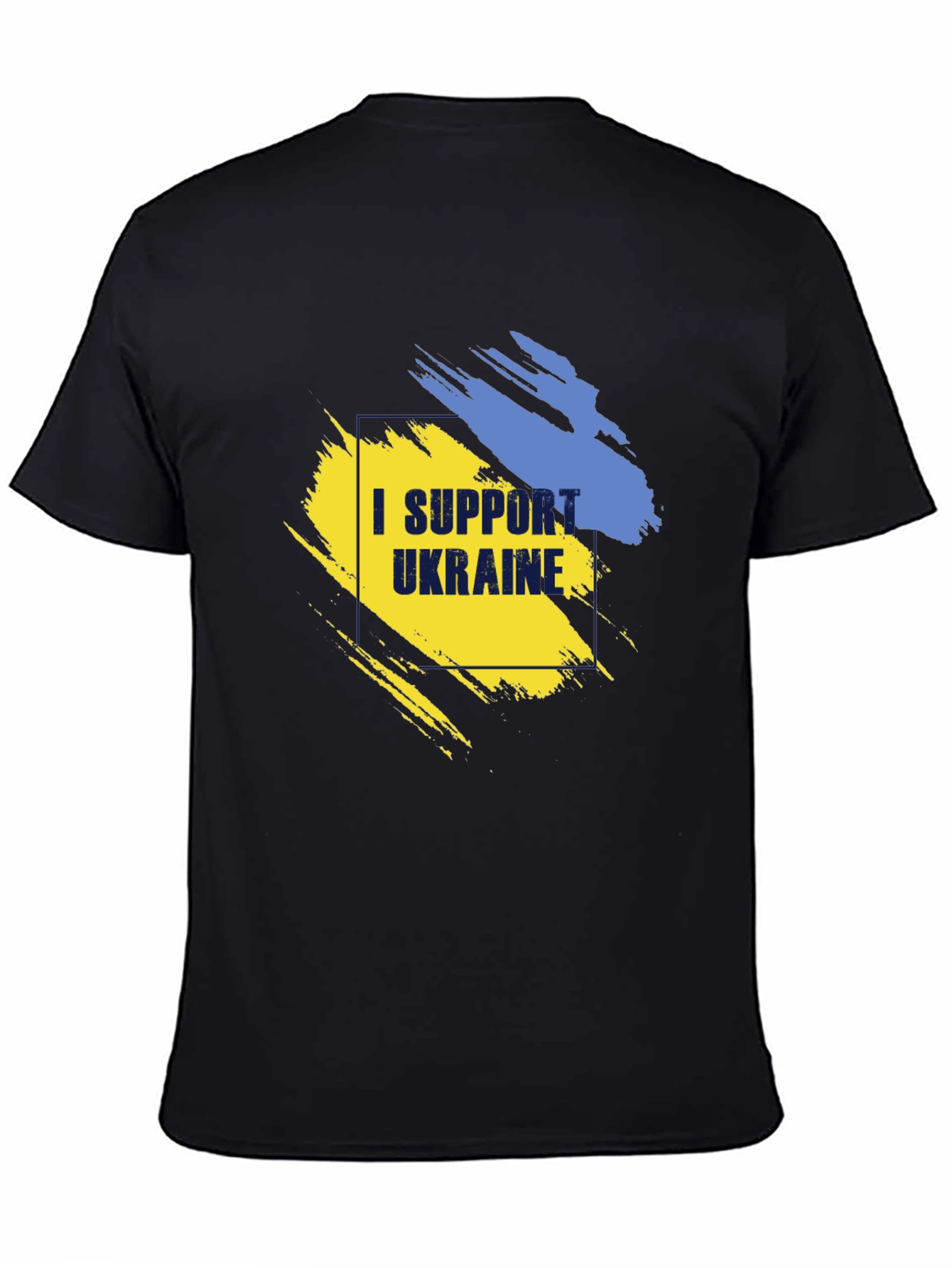 I Support Ukraine T-Shirt - Black Cotton Tee