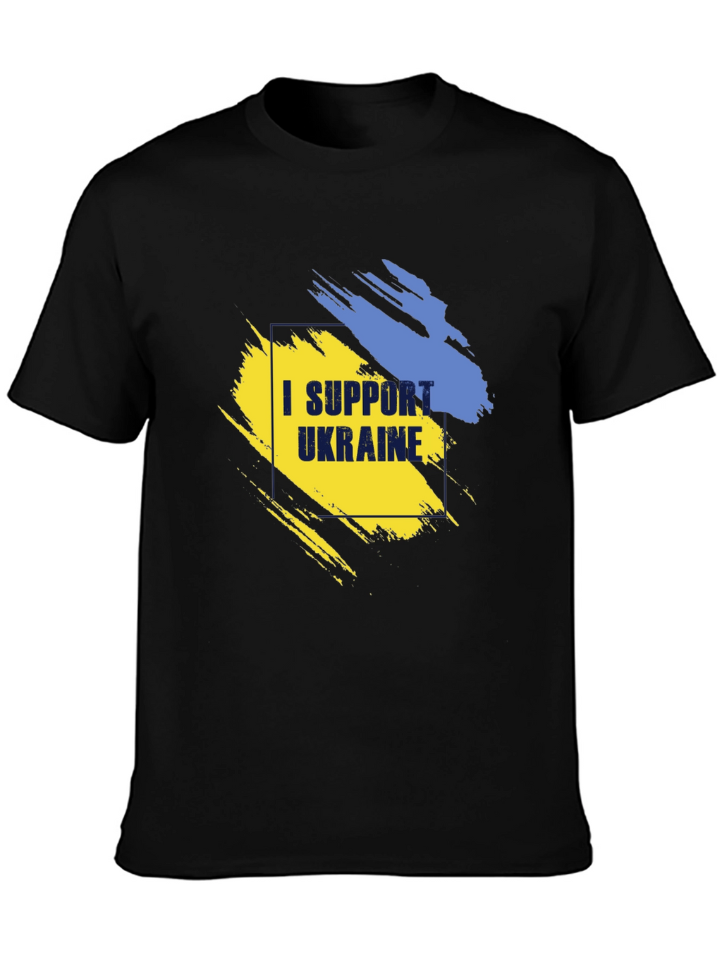 I Support Ukraine T-Shirt - Black Cotton Tee