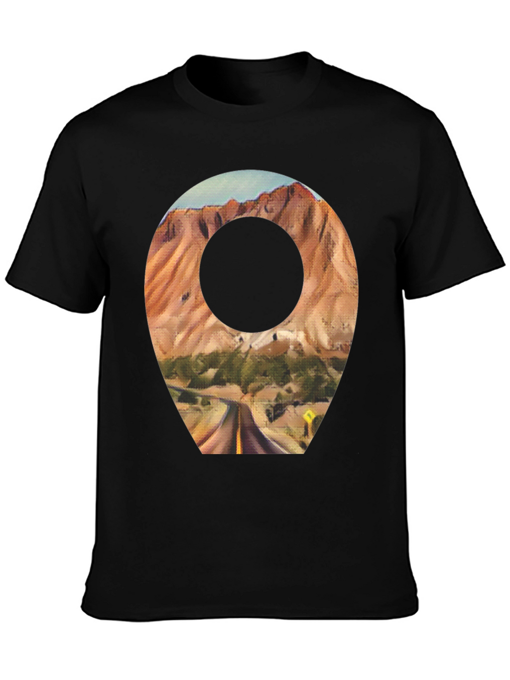 Scenic Route T-Shirt - Black Cotton Blend