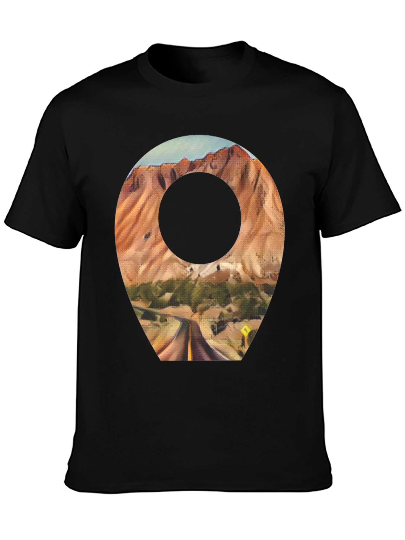 Scenic Route T-Shirt - Black Cotton Blend