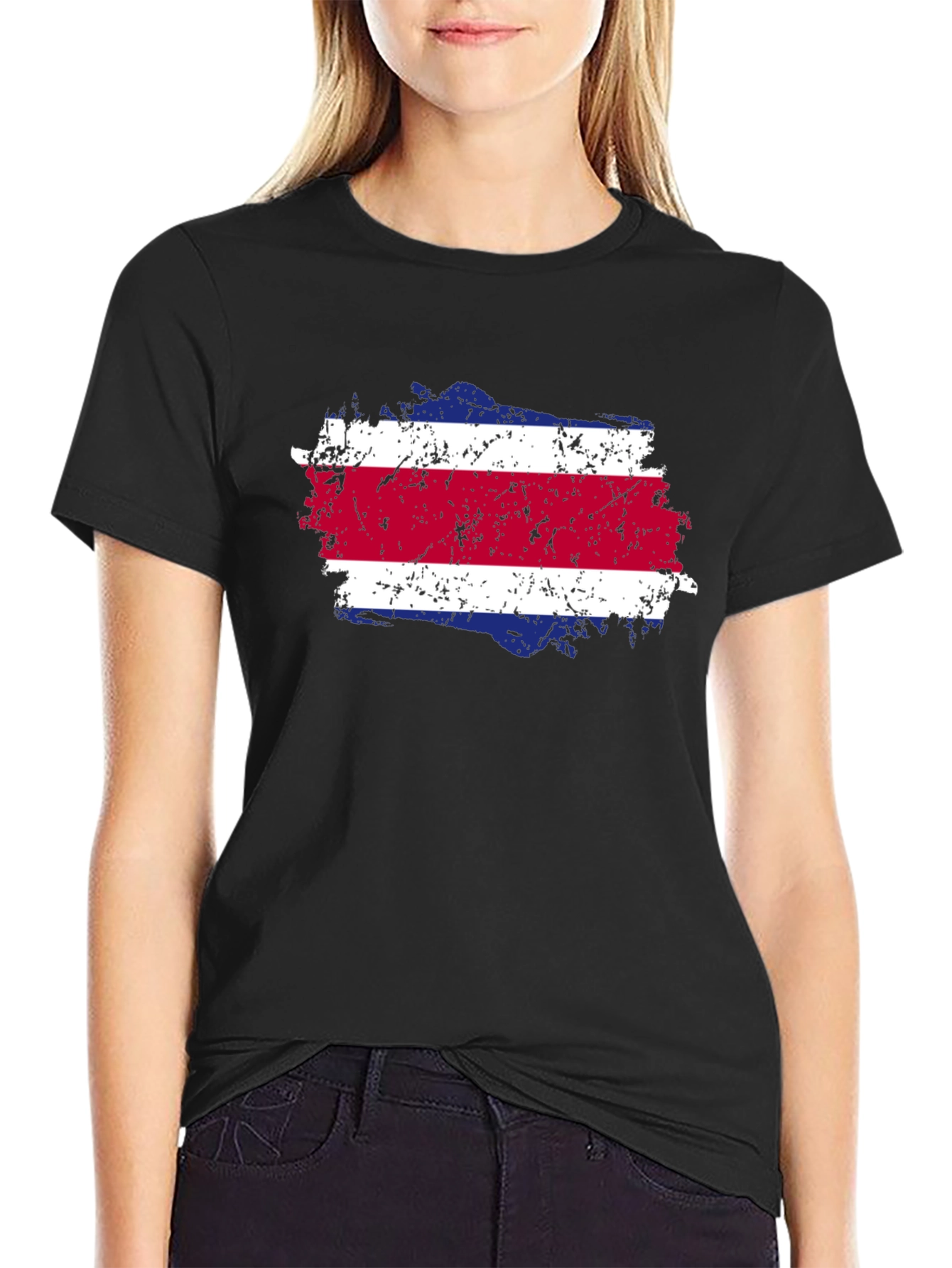 Costa Rica Flag T-Shirt - Distressed Design