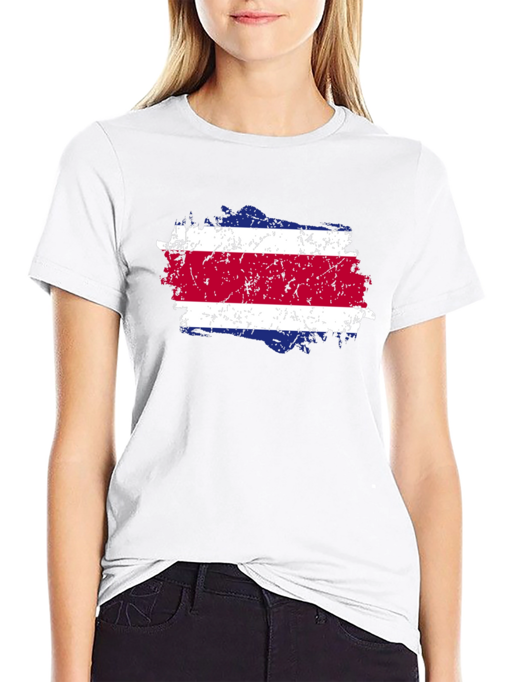 Costa Rica Flag T-Shirt - Distressed Design