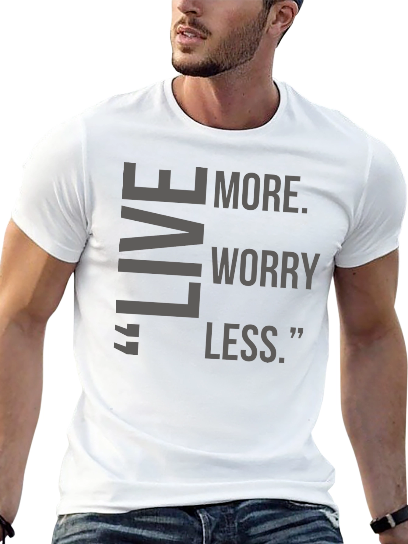 Live More Worry Less Black T-Shirt