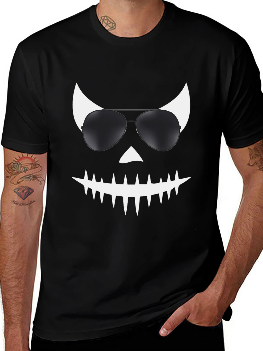 Cool Jack OLantern T-Shirt with Sunglasses