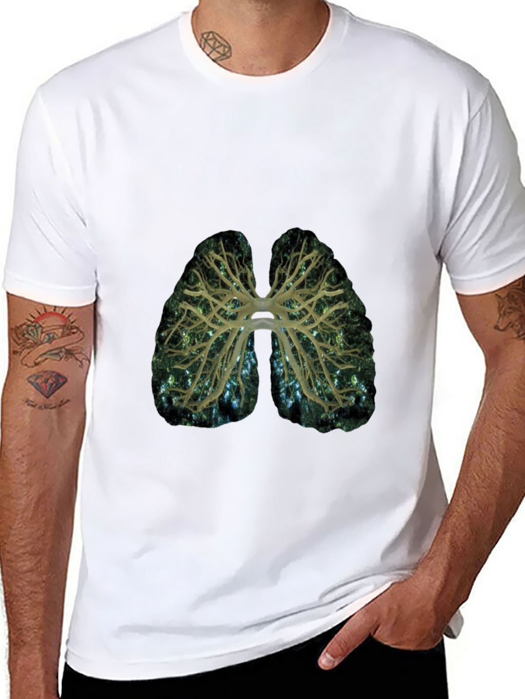 Lungs Graphic Print T-Shirt - Breath of Fresh Style