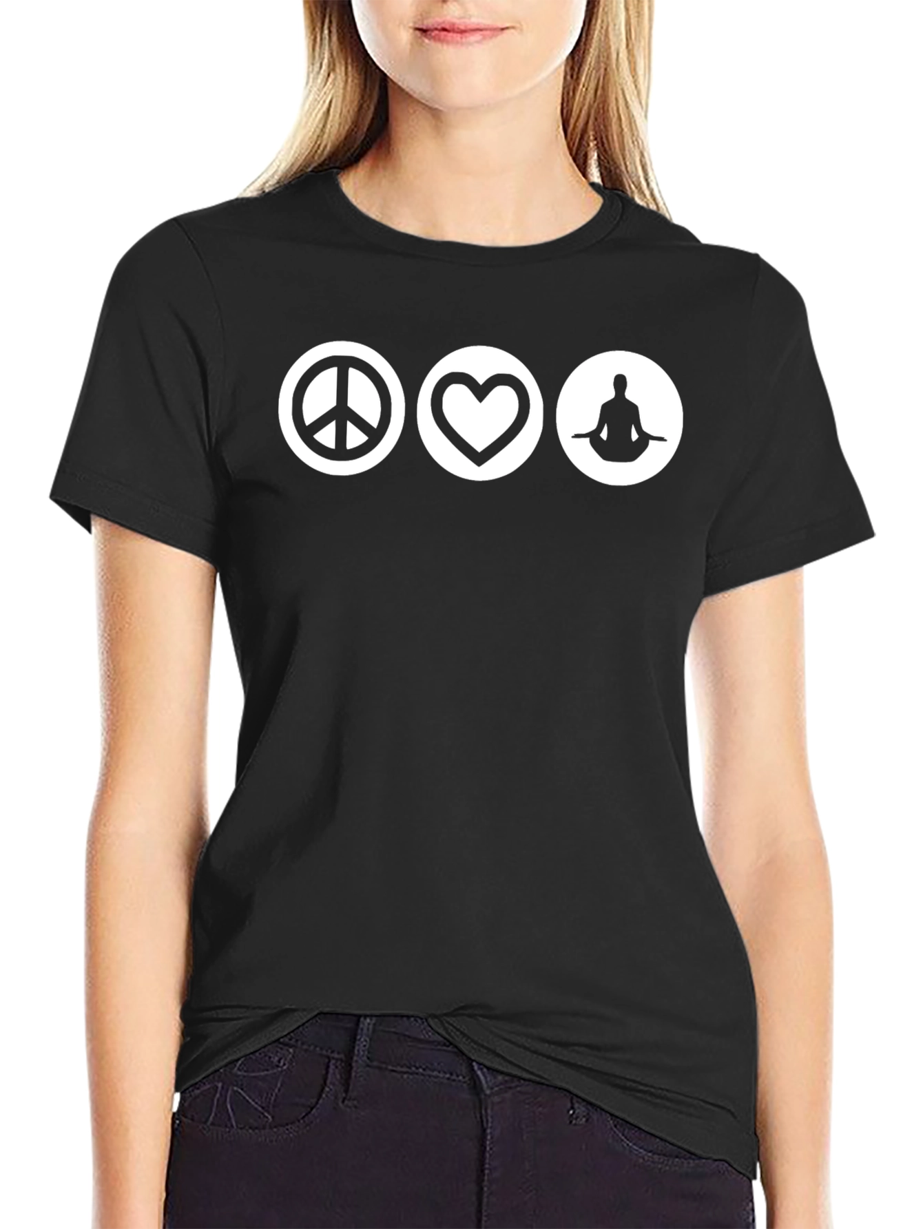 Peace Love Meditate Graphic T-Shirt