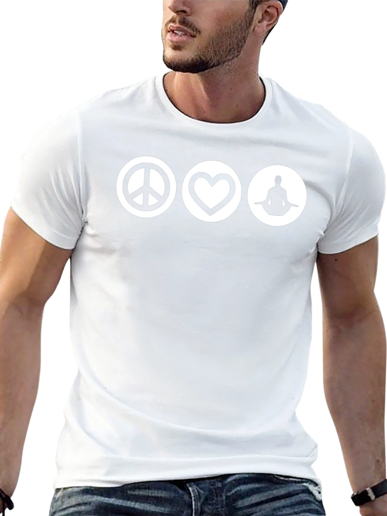 Peace Love Meditate Graphic T-Shirt