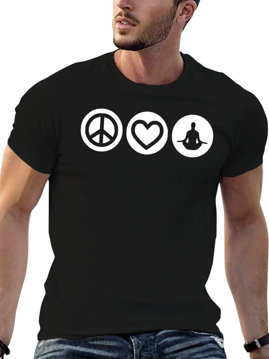 Peace Love Meditate Graphic T-Shirt