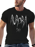 Aurora Sky Black Graphic T-Shirt