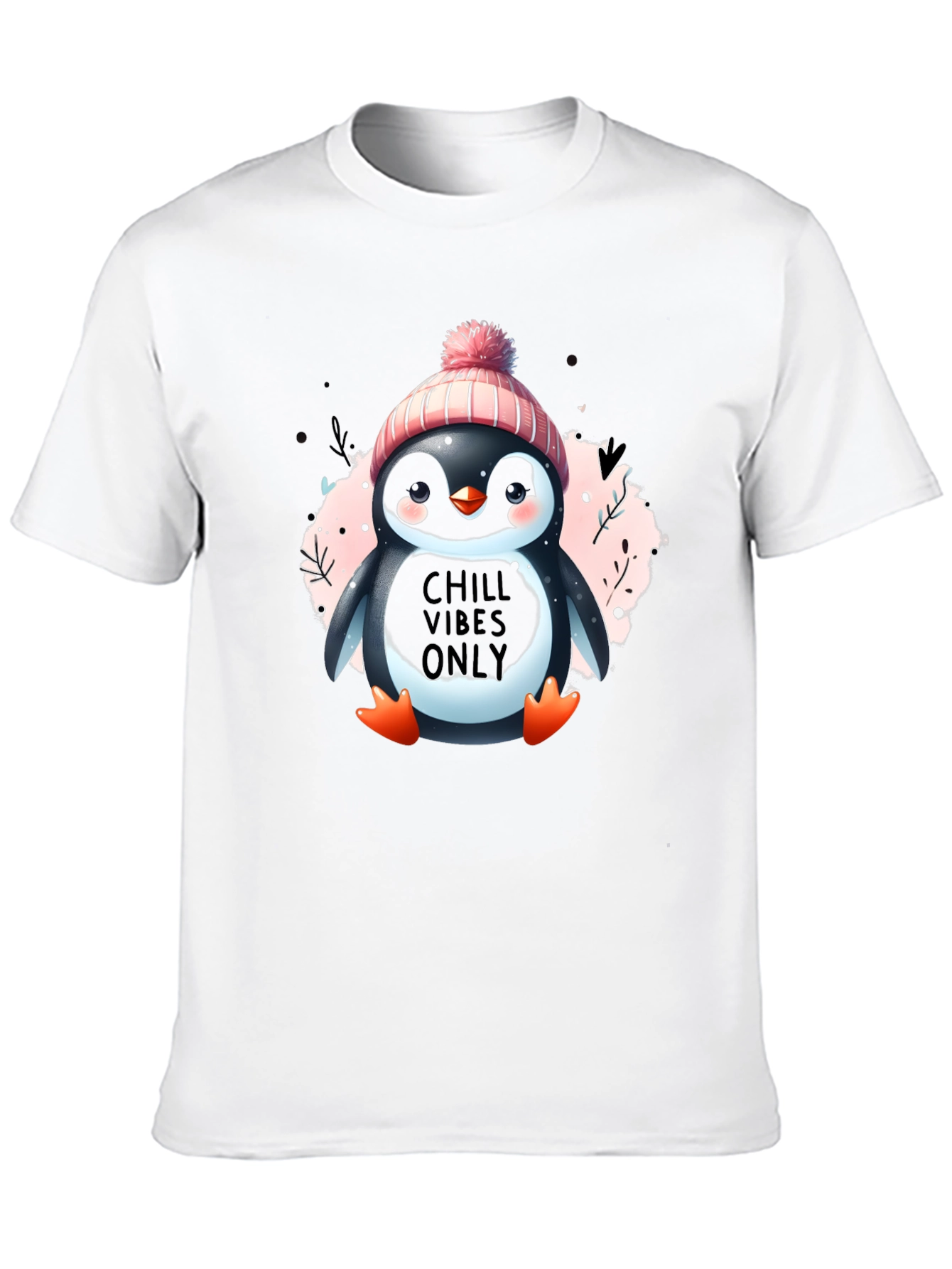 Chill Vibes Penguin T-Shirt - Cozy Winter Design