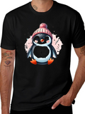 Chill Vibes Penguin T-Shirt - Cozy Winter Design