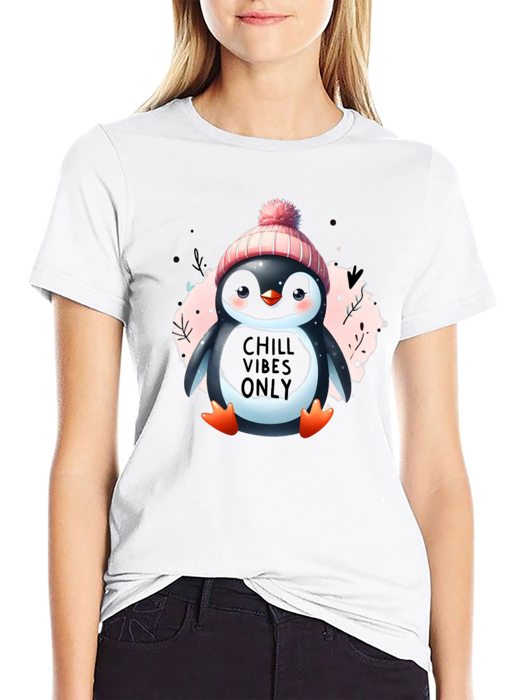 Chill Vibes Penguin T-Shirt - Cozy Winter Design