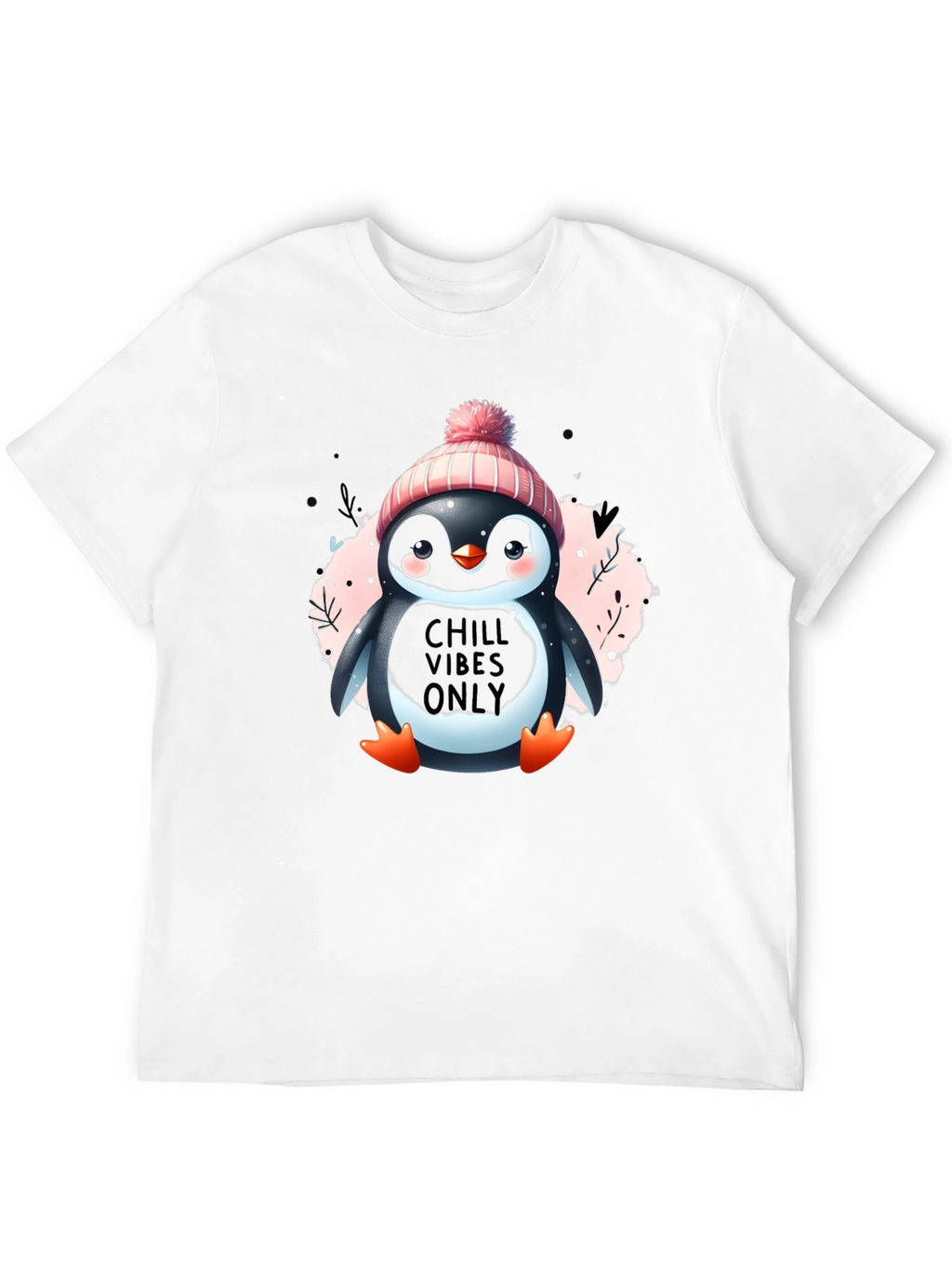 Chill Vibes Penguin T-Shirt - Cozy Winter Design