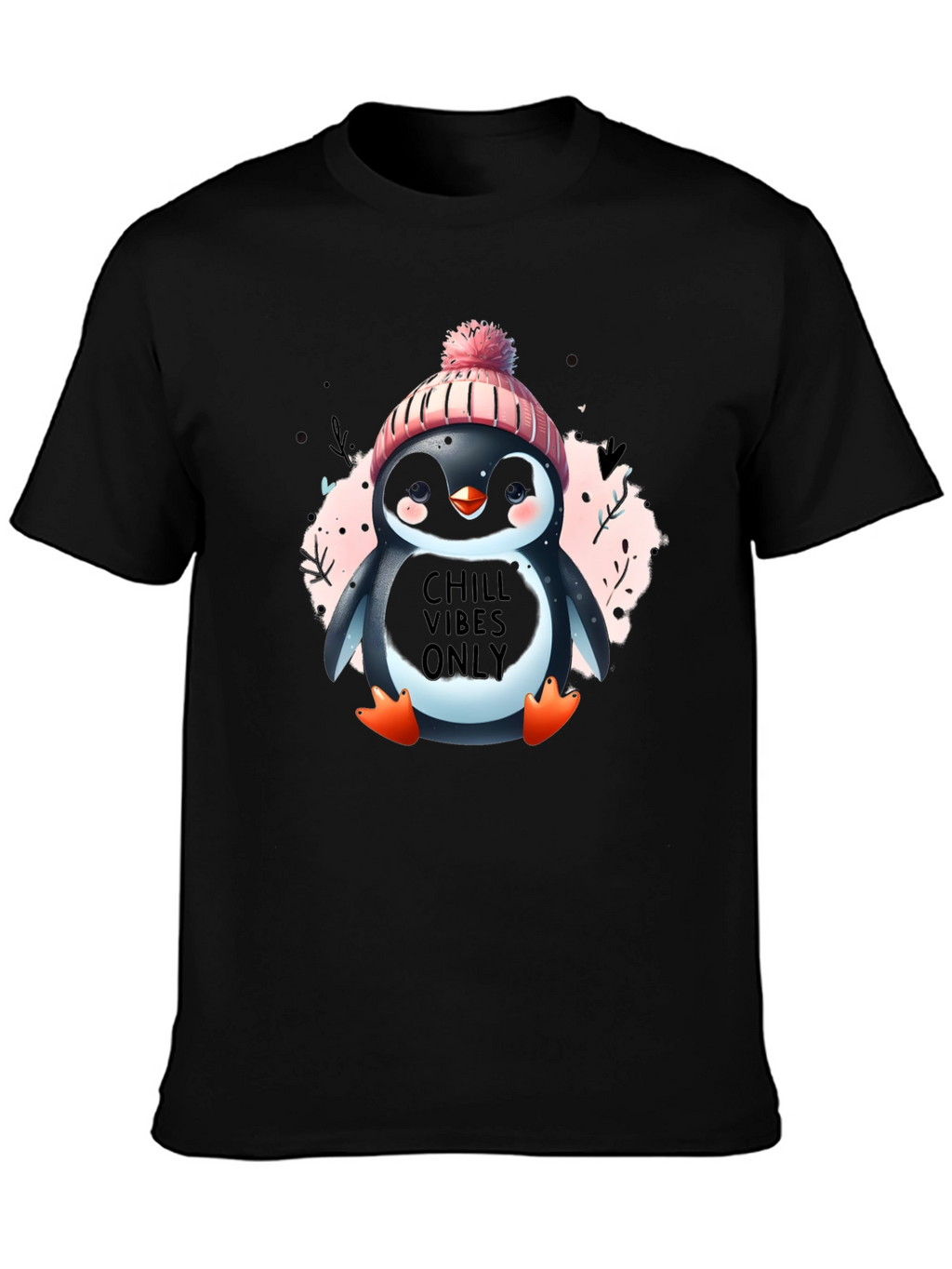 Chill Vibes Penguin T-Shirt - Cozy Winter Design
