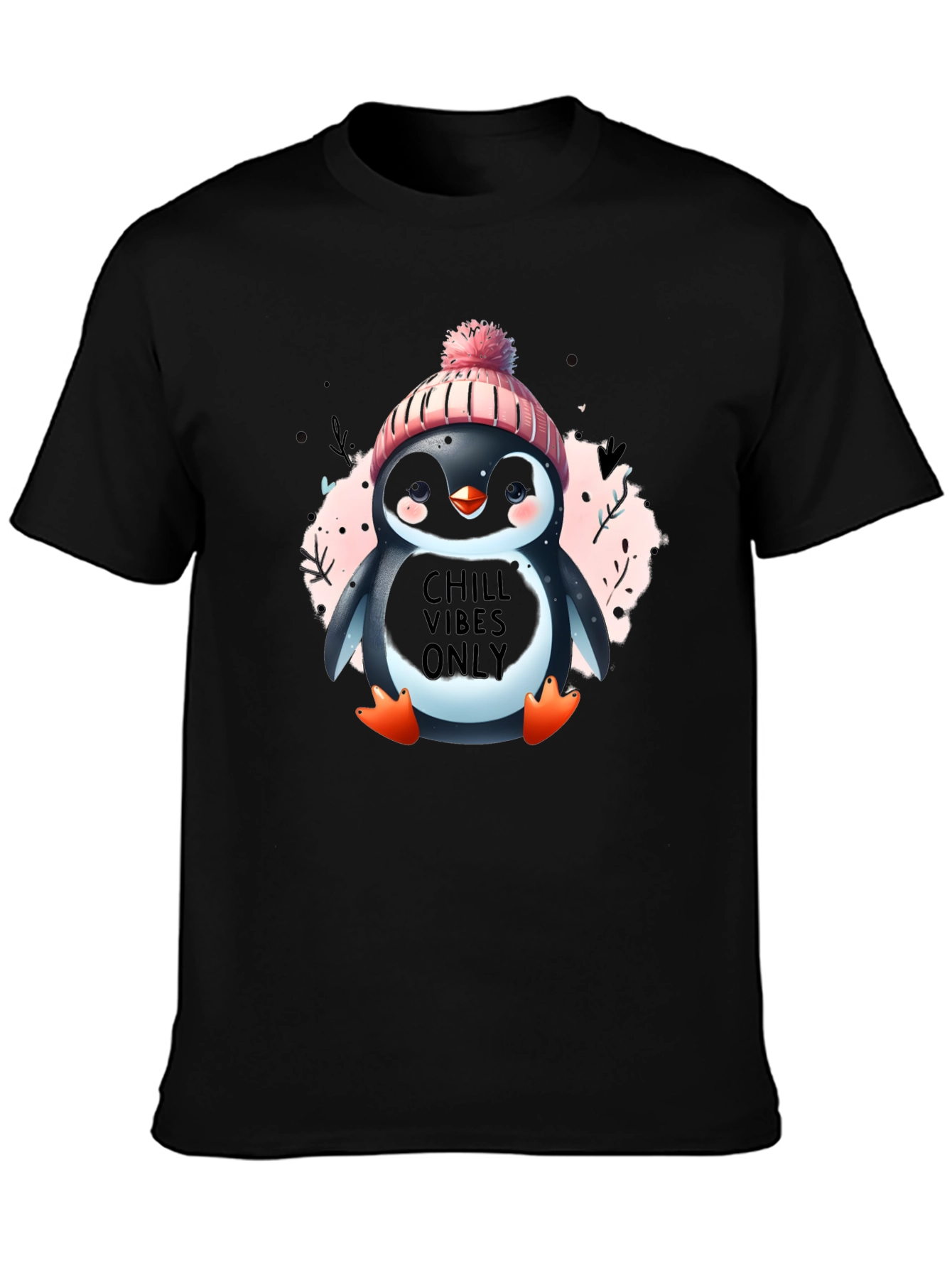 Chill Vibes Penguin T-Shirt - Cozy Winter Design