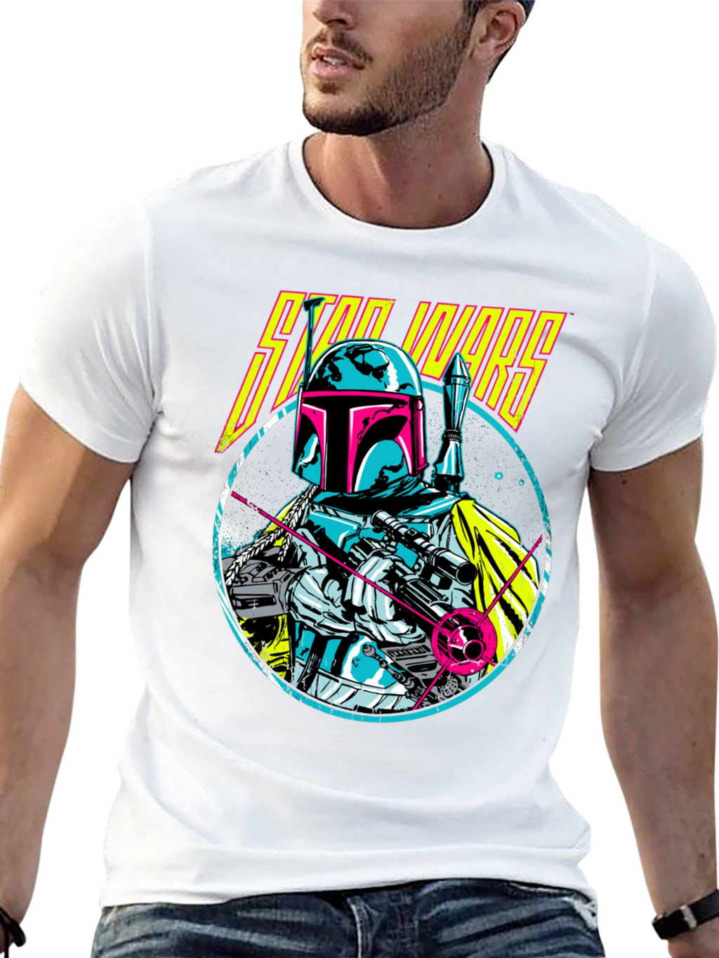 Retro Star Wars Boba Fett Graphic T-Shirt