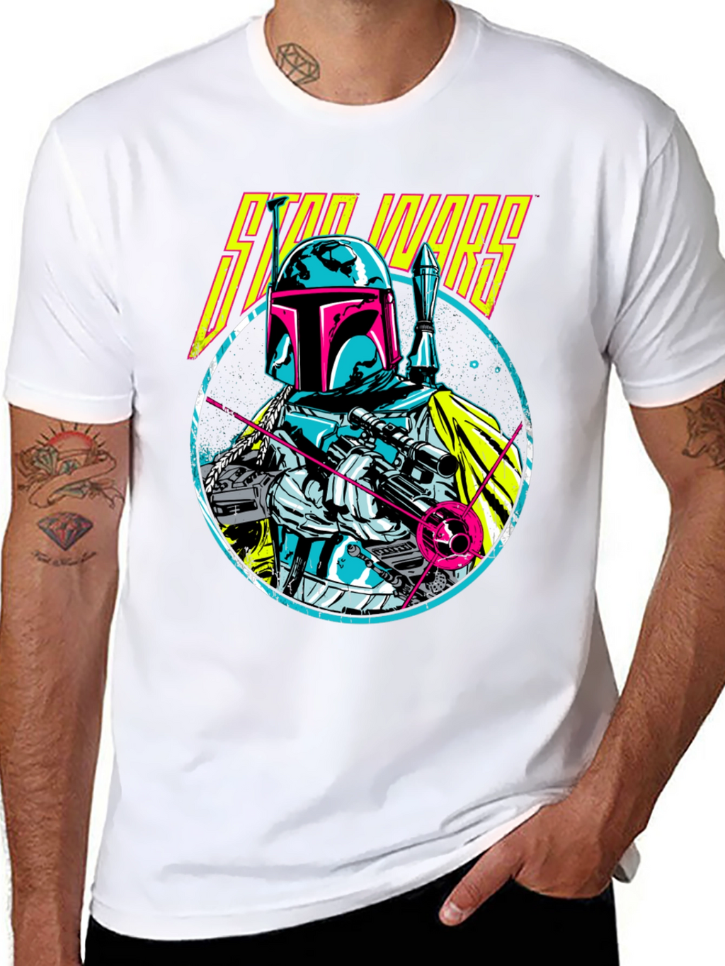 Retro Star Wars Boba Fett Graphic T-Shirt