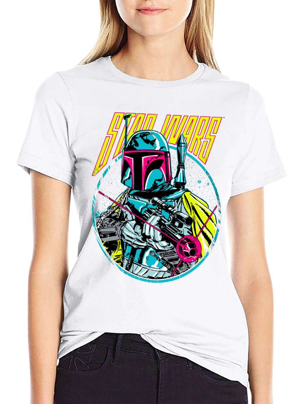 Retro Star Wars Boba Fett Graphic T-Shirt