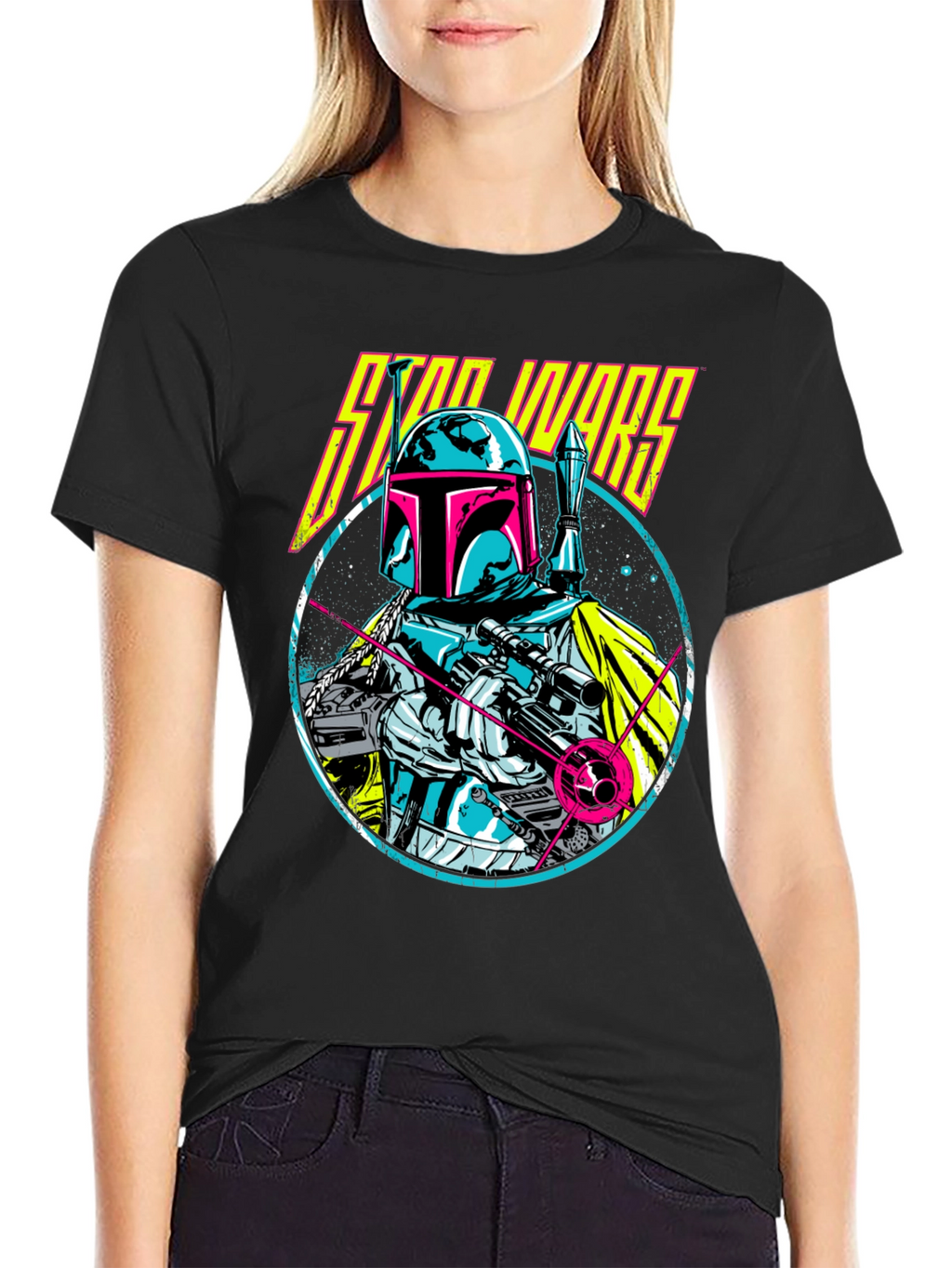 Retro Star Wars Boba Fett Graphic T-Shirt